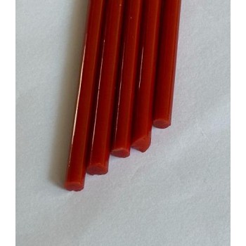Borosilicate Opaque Red(6) 7mm Rod