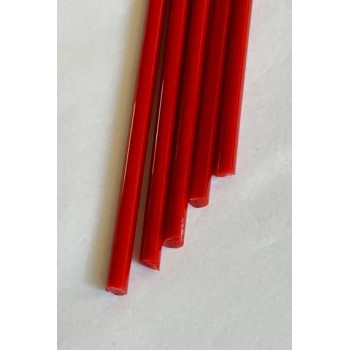 Borosilicate Opaque Red(5) 7mm Rod