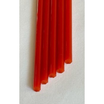 Borosilicate Opaque Orange(4) 7mm Rod