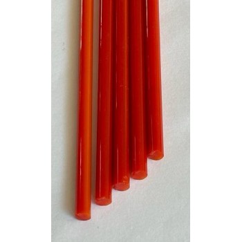 Borosilicate Opaque Orange(6) 7mm Rod